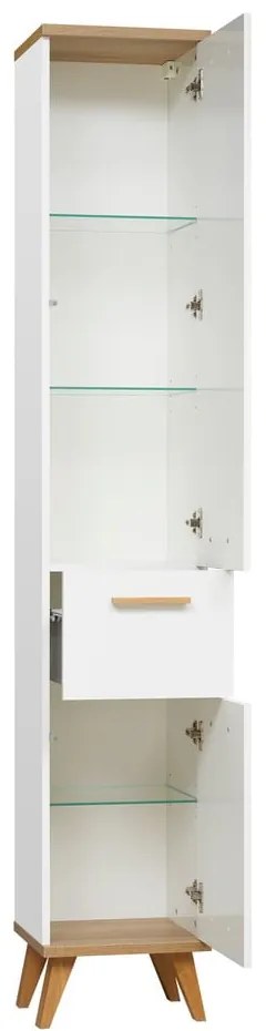 Fehér magas fürdőszoba szekrény 36x205 cm Set 923 - Pelipal