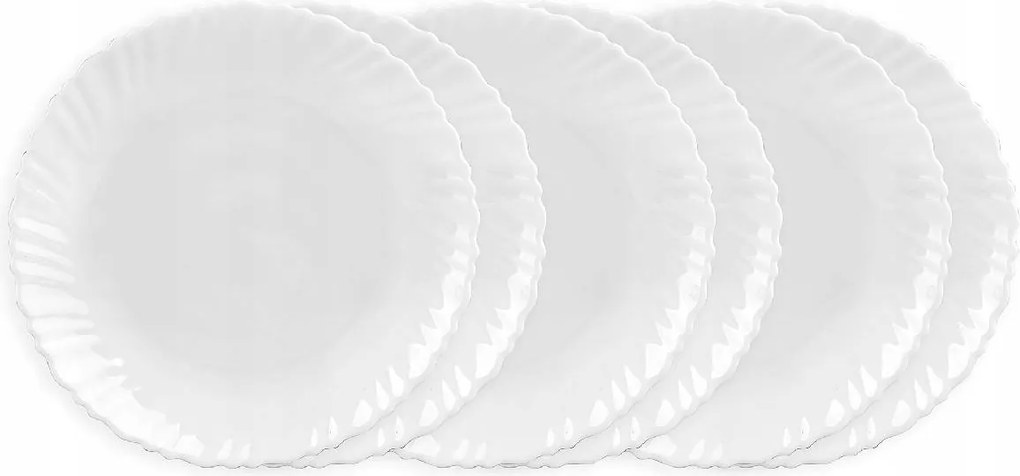 Desszerttányér Saláta Fehér Kerek 19cm 6DB