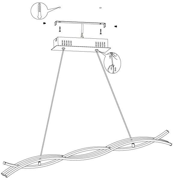 Eglo 99317 - LED Csillár zsinóron LASANA LED/36W/230V