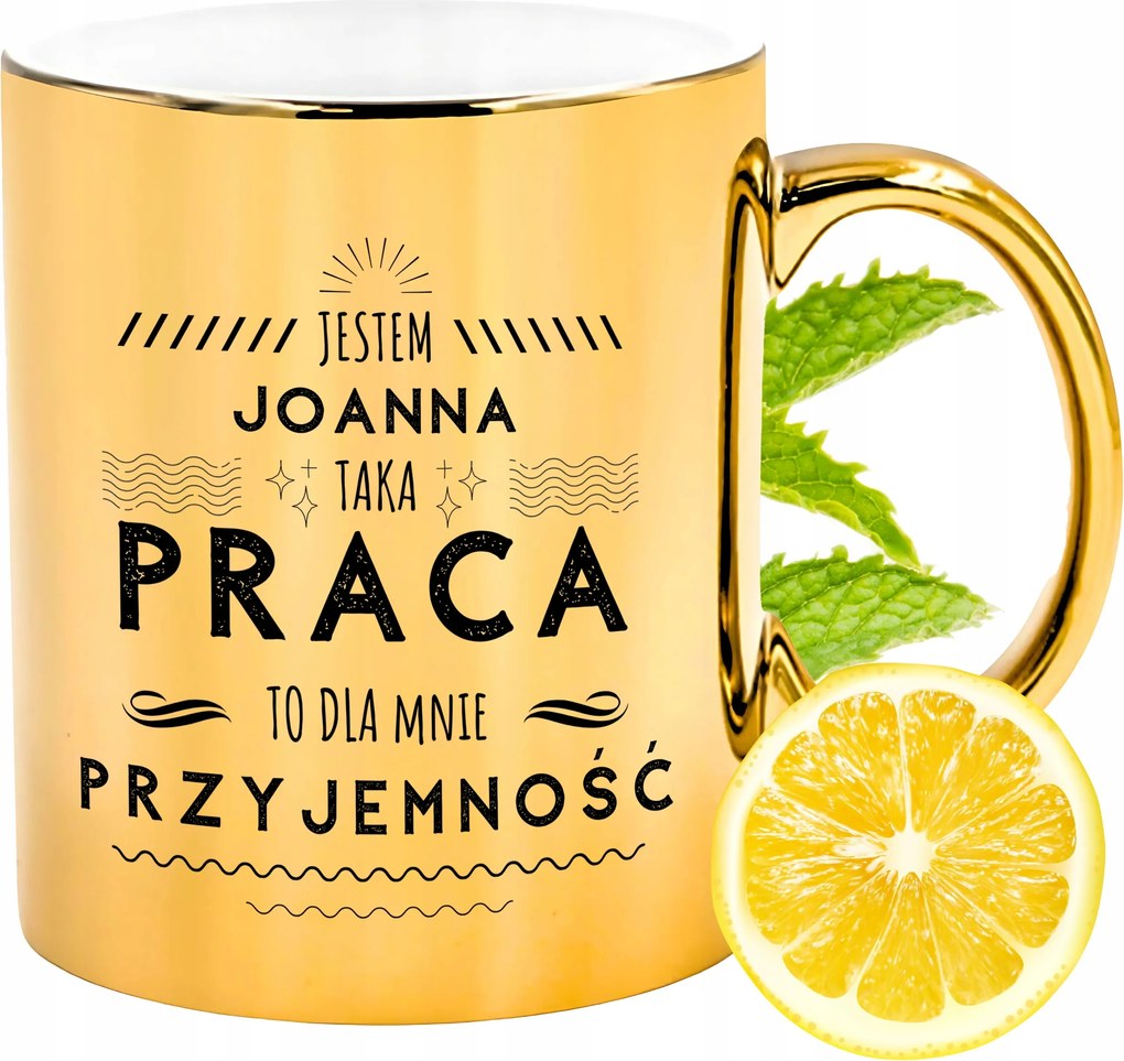 Prémium Arany Csillogó Bögre Johannának Ajándék Nyomtatott Fotóval