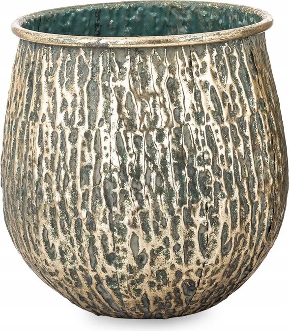 Váza Fém virágtartó fedél arany antik dekoráció