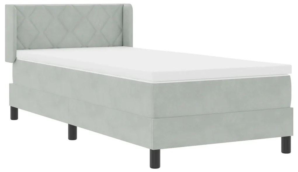 Kontinenságy Matrac Átlagos Szürke 90x200 cm Bársony