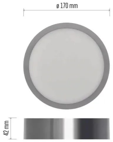 LED Mennyezeti lámpa LED/12,5W/230V 3000/3500/4000K átm. 17 cm króm