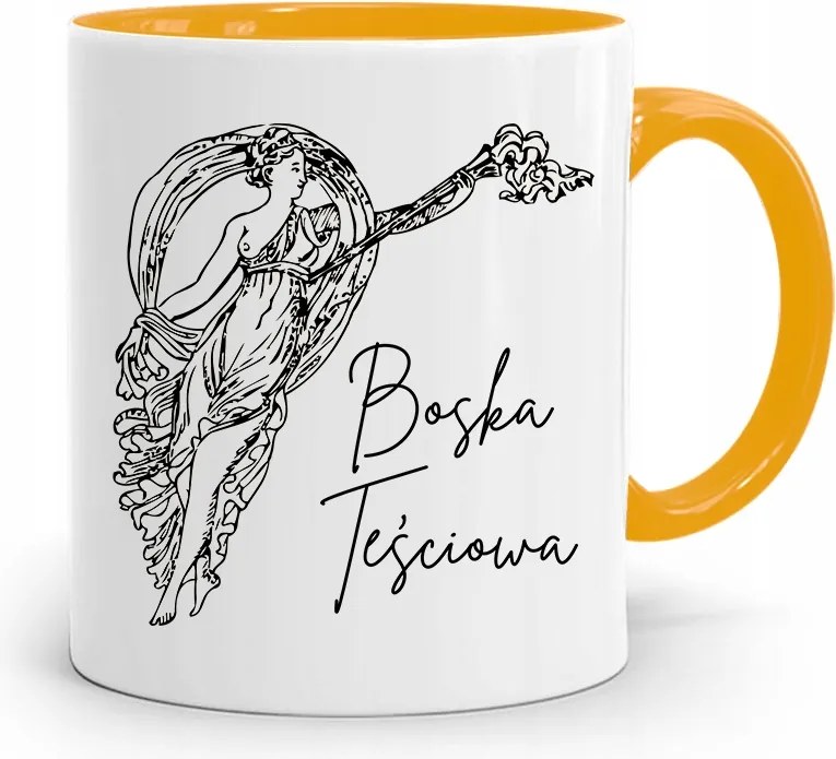 Sárga Anyós Bögre Isteni Anyós Ajándék fényképes nyomtatással