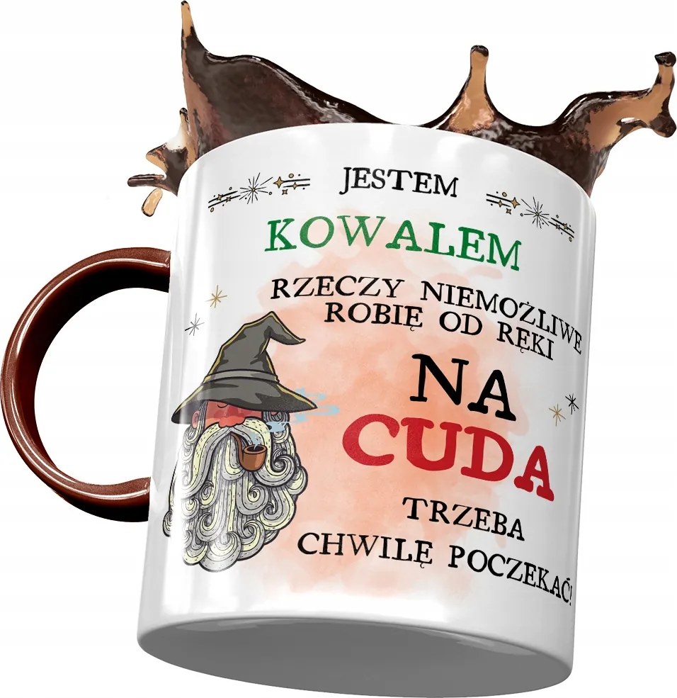 Bordó Bögre A Kovácsnak A Csodákhoz Kell Pillanatok Nyomtatott Fotóval