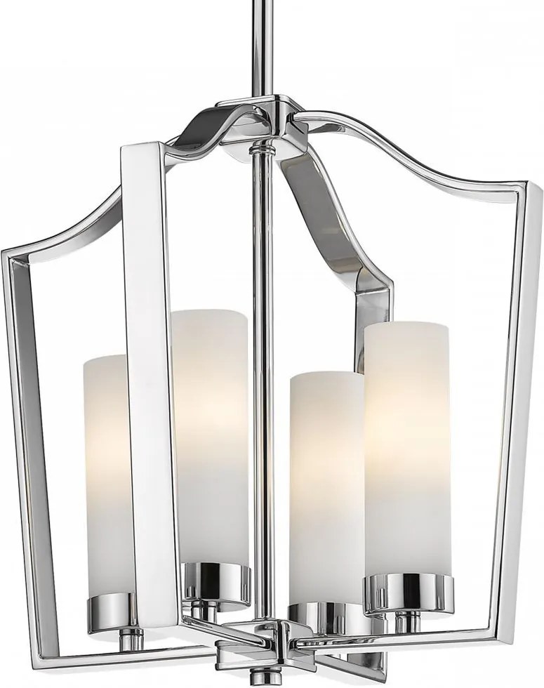 COSMOLIGHT P04131CH DUBLIN Klasszikus Függesztett Lámpa Fehér, Króm E14 IP20