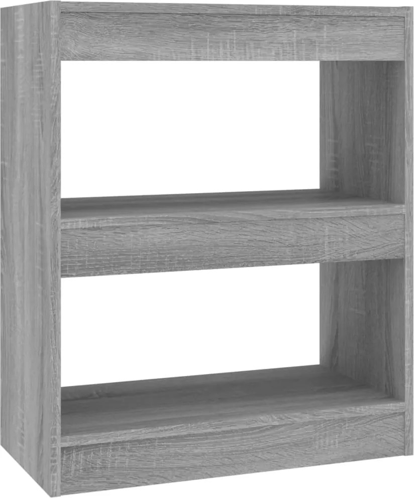 vidaXL szürke sonoma színű térelválasztó könyvszekrény 60 x 30 x 72 cm