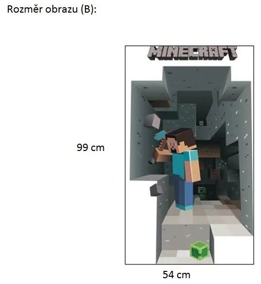 Vidám Fal Matrica Minecraft Méret: 70 x 50 cm