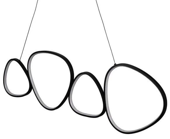 LED függeszték PETRA, kábeles, 48W, 230V, 4000K, fekete