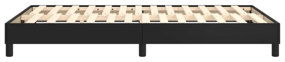 fekete műbőr rugós ágykeret 120 x 200 cm