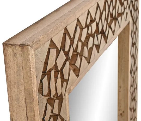 Egész alakos tükör 180 cm – faragott mangófa kerettel és 3D hatással