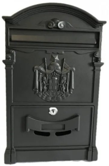 K01807 Kronberg Rustica postaláda fekete színben 410x260x90mm