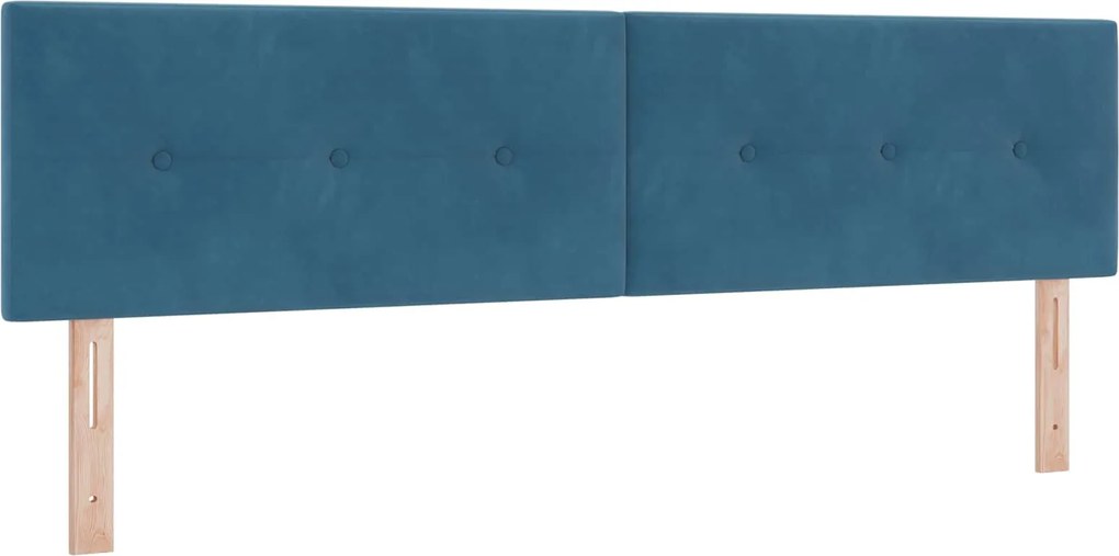 vidaXL LED ágytámla LED -es lámpákkal Kék 180 cm Poliészter