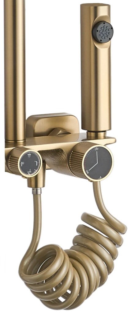 Zuhanyszett REA HELIX Brush Gold