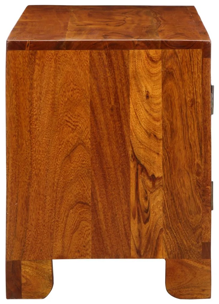 Cipőpad mézbarna 100 x 35 x 45 cm tömör akácfa