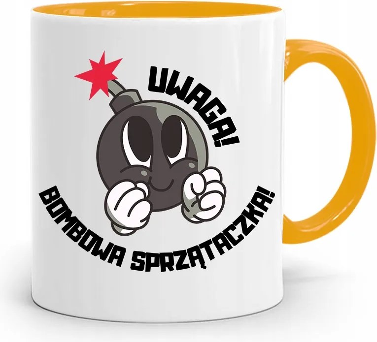 Takarítónőnek Sárga Bögre Születésnapi Ajándék fényképes nyomtatással