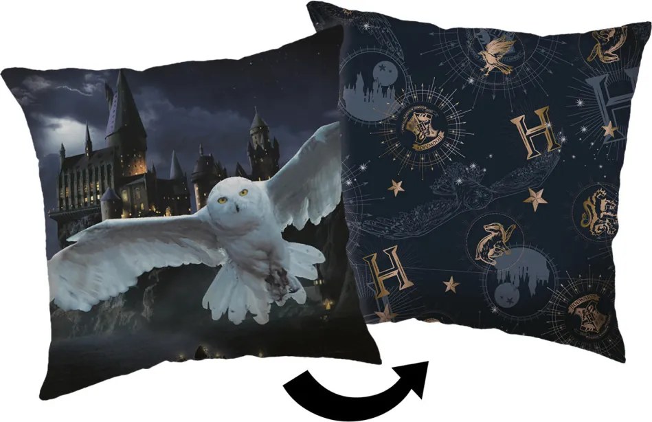 Harry Potter Hogwarts Night párna, díszpárna 40x40 cm