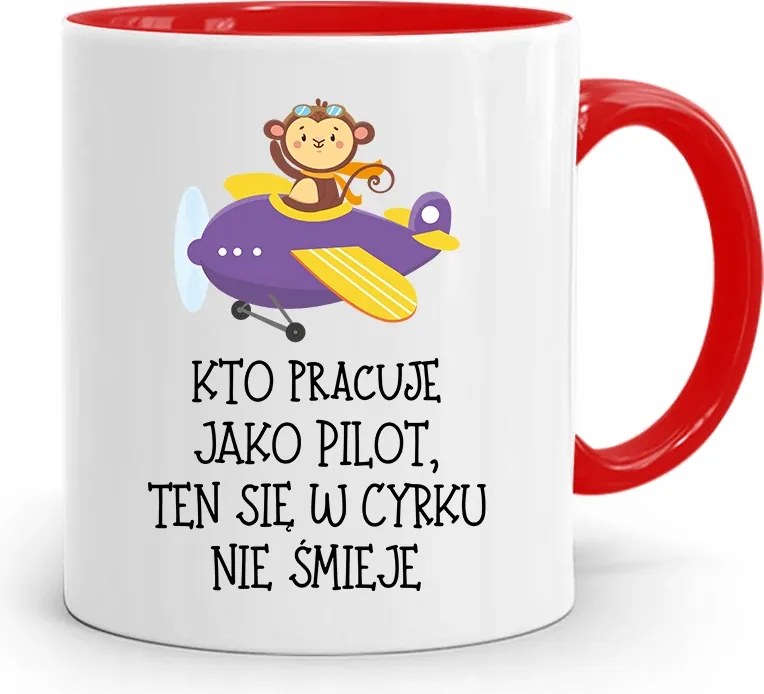 Pilóta Bögre Piros Születésnapi Ajándék fényképes nyomtatással