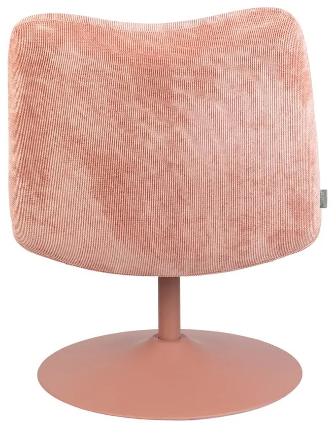 Rózsaszín bársony fotel Bubba – Zuiver