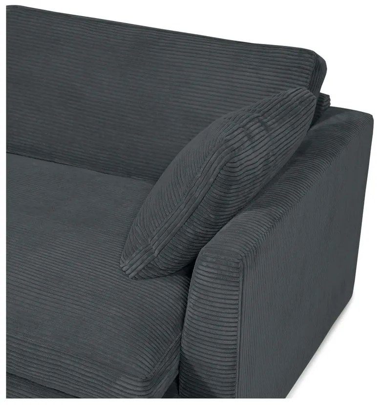 Szürke kordbársony kanapé 132 cm Mobby – Scandic