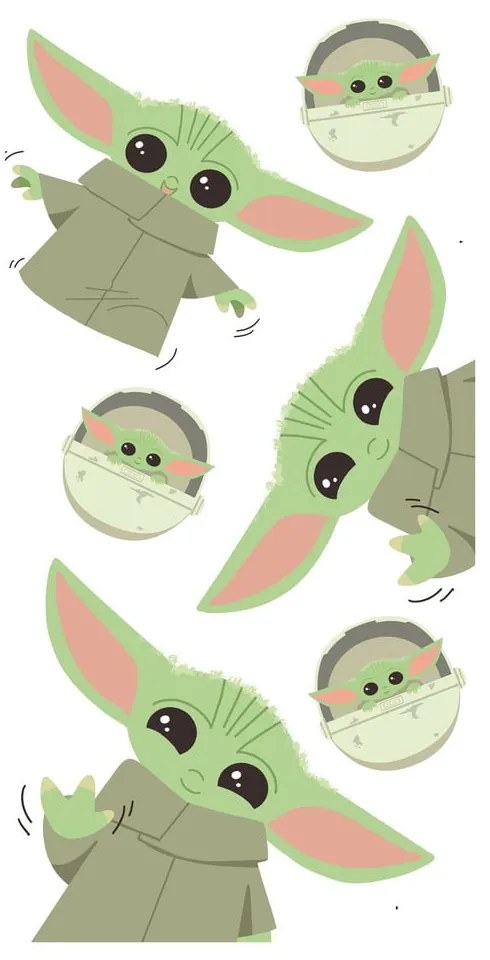 Pamut gyerek fürdőlepedő 70x140 cm Star Wars Baby Yoda – Jerry Fabrics