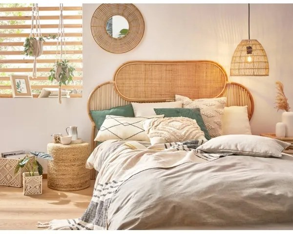 Eglo 425029 - MITSUKE falitükör, 55 cm átmérő, bambusz