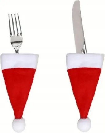 Karácsonyi Evőeszköztartó Tok Mikulás 10db