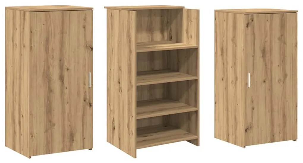 recepciós pult kézműves tölgy 155x50x103,5 cm szerelt fa