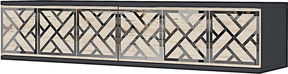 Arex komód, antracit-travertin, 120 cm – TR555CHM1657