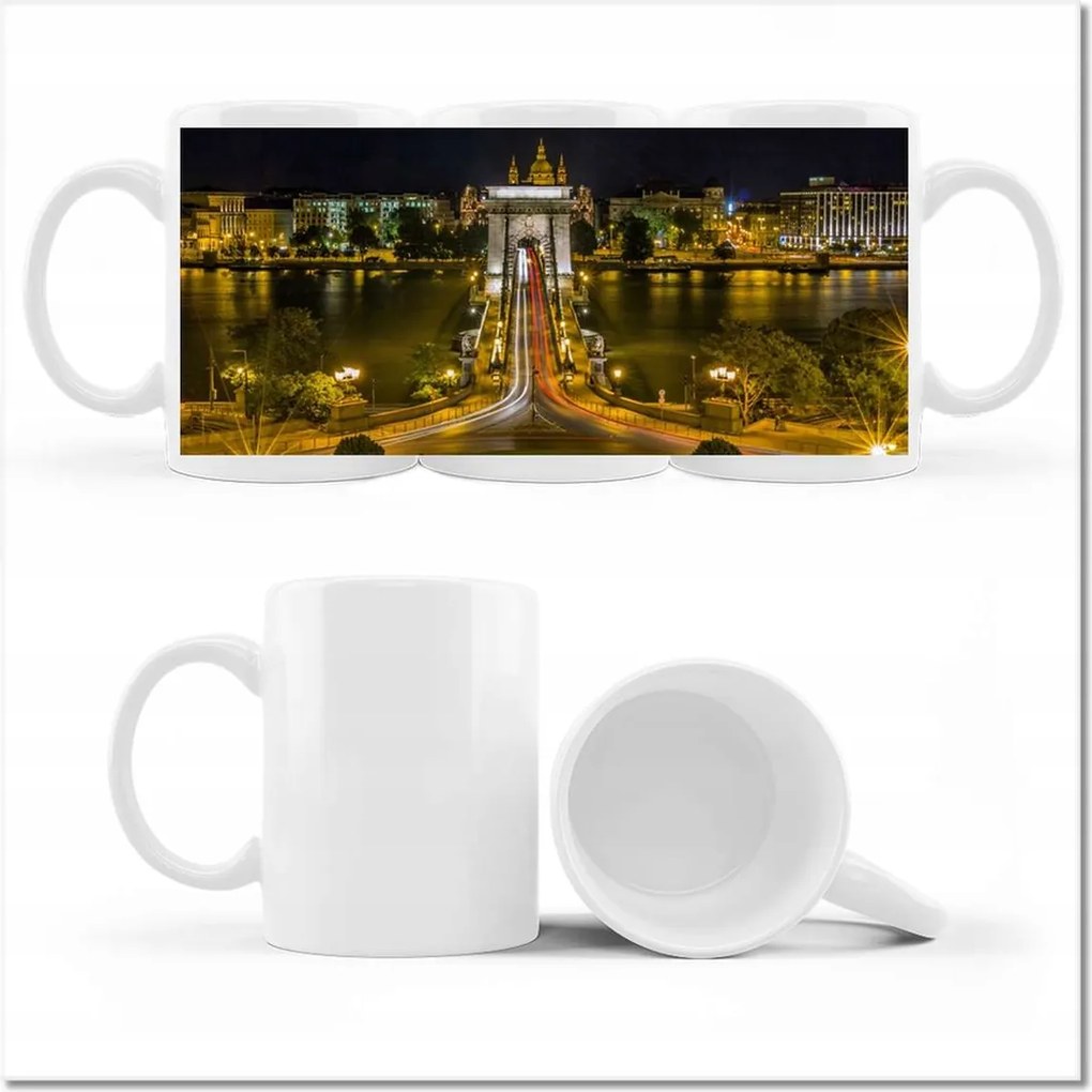 Nyomott mintás bögre Lánchíd Tájkép