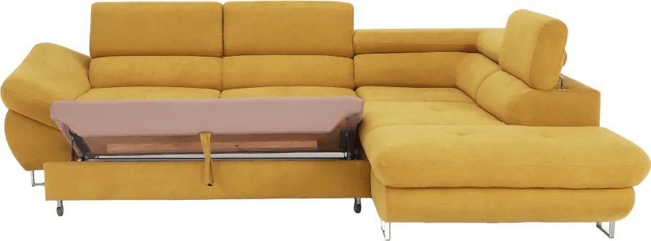 Sarokülőgarnitúra, mustár, jobbos, FABIA