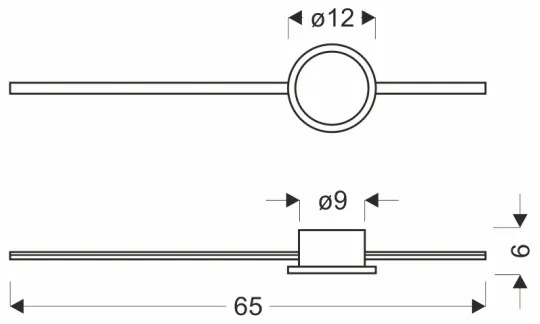 LED fali lámpa BATUTA LED/12W/230V aranyszínű
