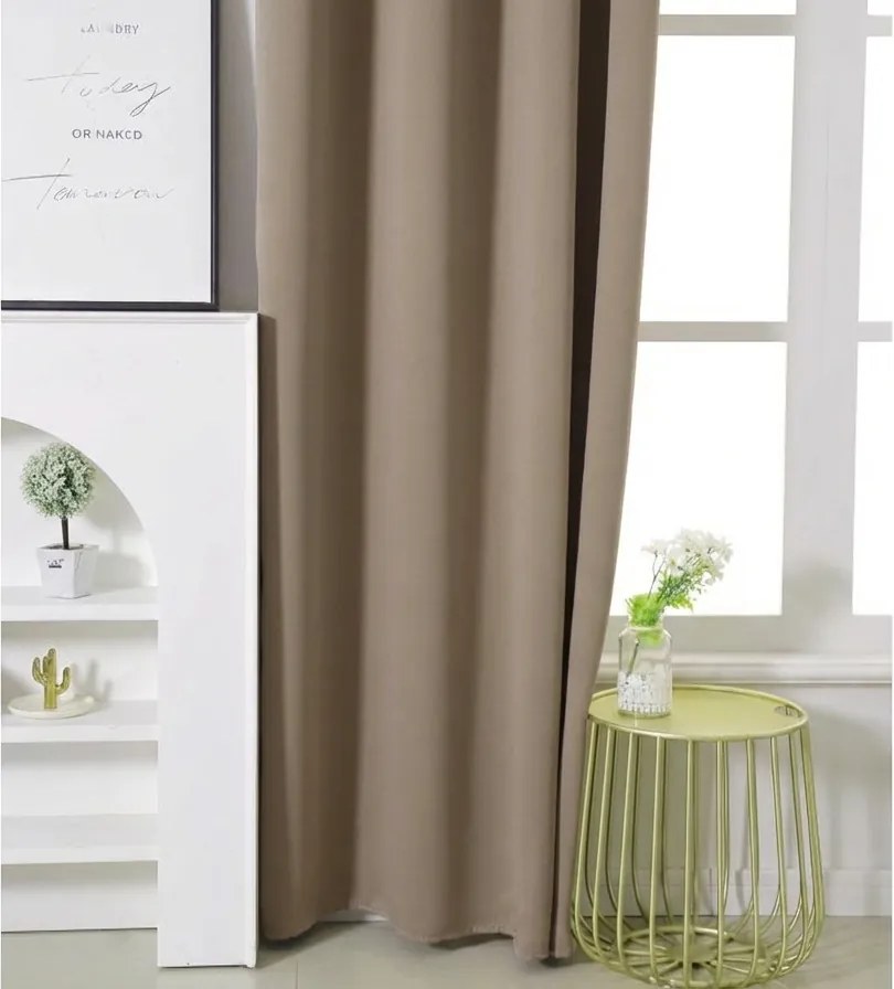 OXFORD bézs függöny 140x250 cm Felfüggesztés: Hullámos sínszalag