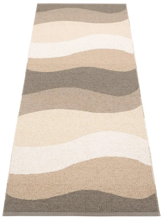 Barna-bézs kültéri-beltéri futószőnyeg 70x200 cm Urvi Earth – Pappelina