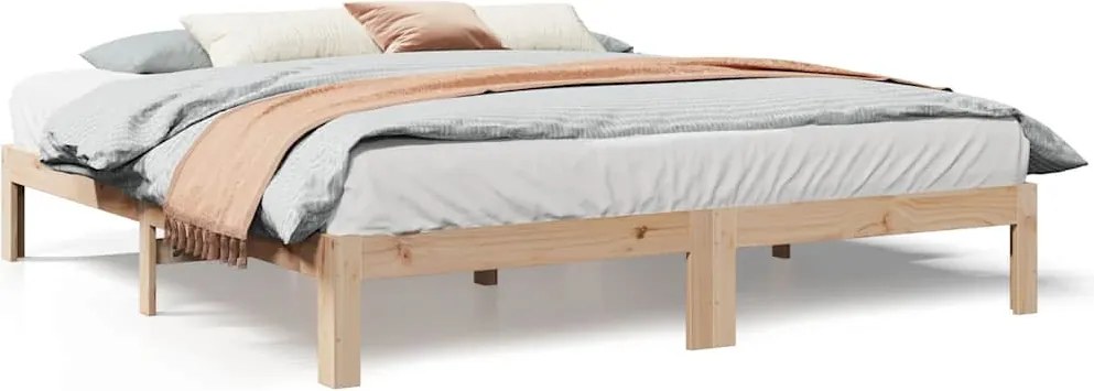 vidaXL tömör fenyőfa ágy matrac nélkül 160 x 200 cm