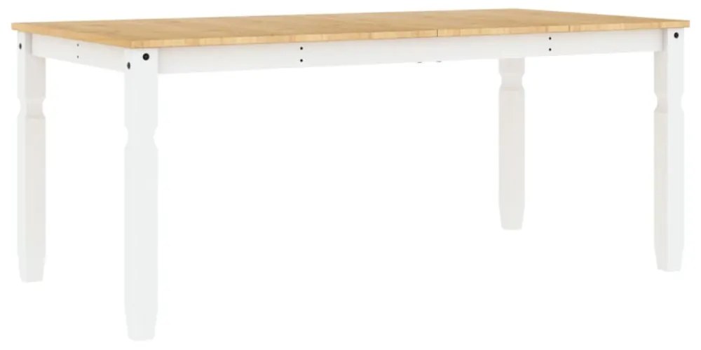 Corona fehér tömör fenyőfa ebédlőasztal 180 x 90 x 75 cm