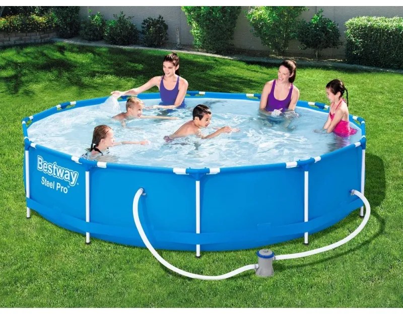 Steel Pro kerti medence fémszerkezettel és Bestway patronos szűréssel (366x76cm)