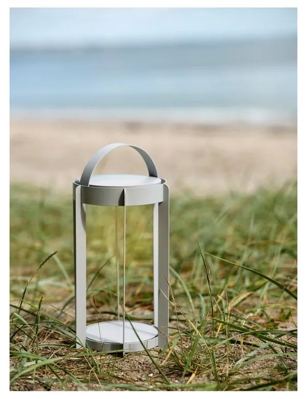 Világosszürke USB kültéri LED lámpás (magasság 30 cm) Firefly – Zone