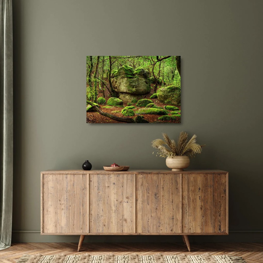 Egy varázslatos erdő képe (üvegen) (70x50 cm)