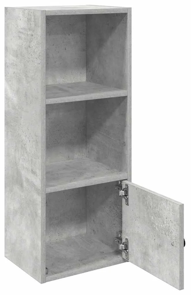 betonszürke szerelt fa könyvespolc 31x24x77 cm