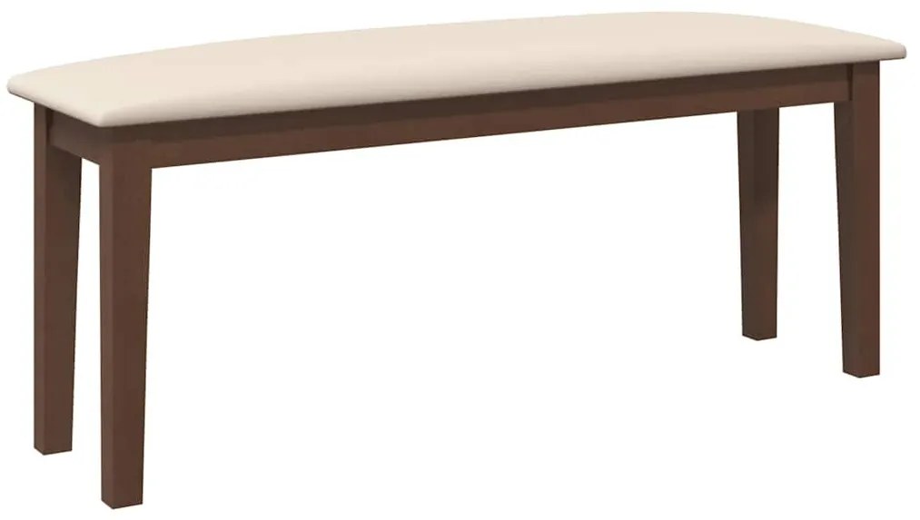 barna tömörfa gumiból pad 110 cm