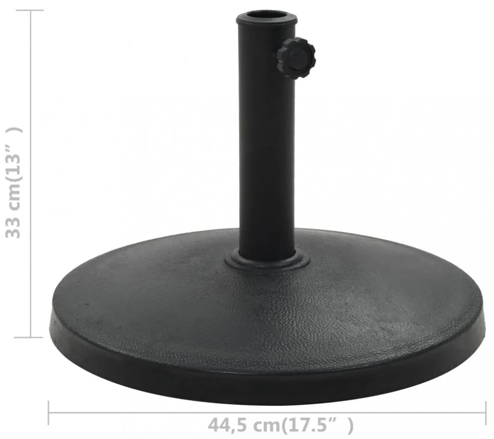 kerek fekete műgyanta napernyőtalp 10 kg