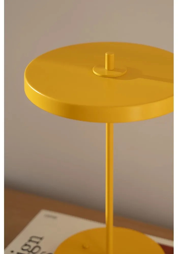 Sárga fém LED asztali lámpa fém búrával (magasság 31 cm) Asteria Move – UMAGE