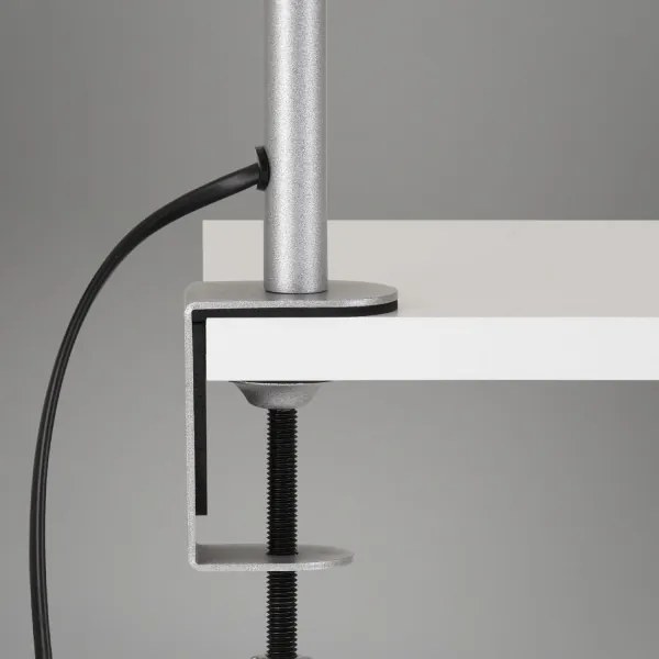 Brilo - Rugalmas asztali lámpa klipsszel 1xE27/10W/230V ezüst