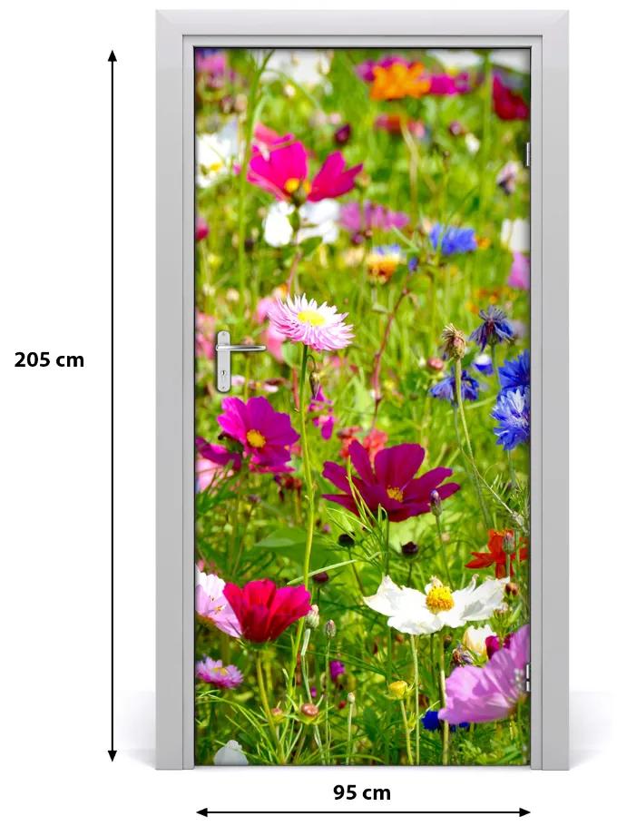 Ajtóposzter Field virágok 95x205 cm