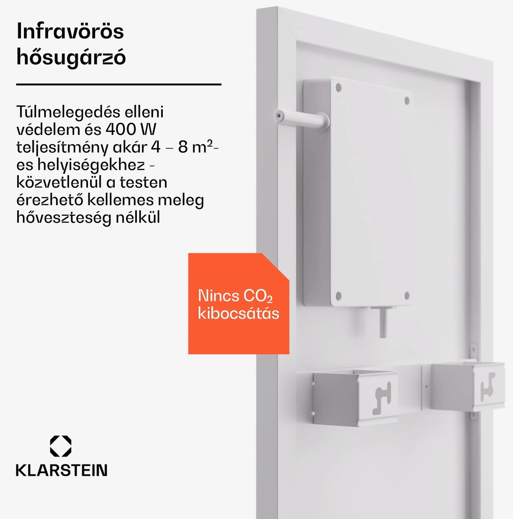 Klarstein Wonderwall Smart Bornholm, infravörös hősugárzó, 30 x 100 cm, 400 W, applikáció