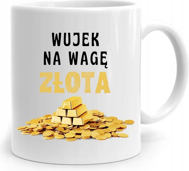 Ajándék Bögre Bácsi Mérleg Arany Nyomtatott Fényképpel