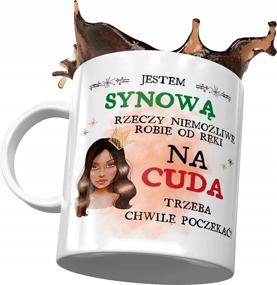 Bögre Fia Fiának Tökéletes Ajándék Nyomtatott Fotóval