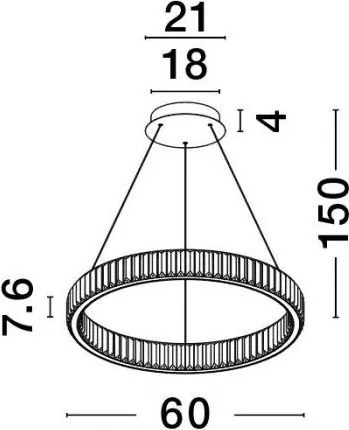 Függeszték Arany AURELIA NOVA LUCE 9333075