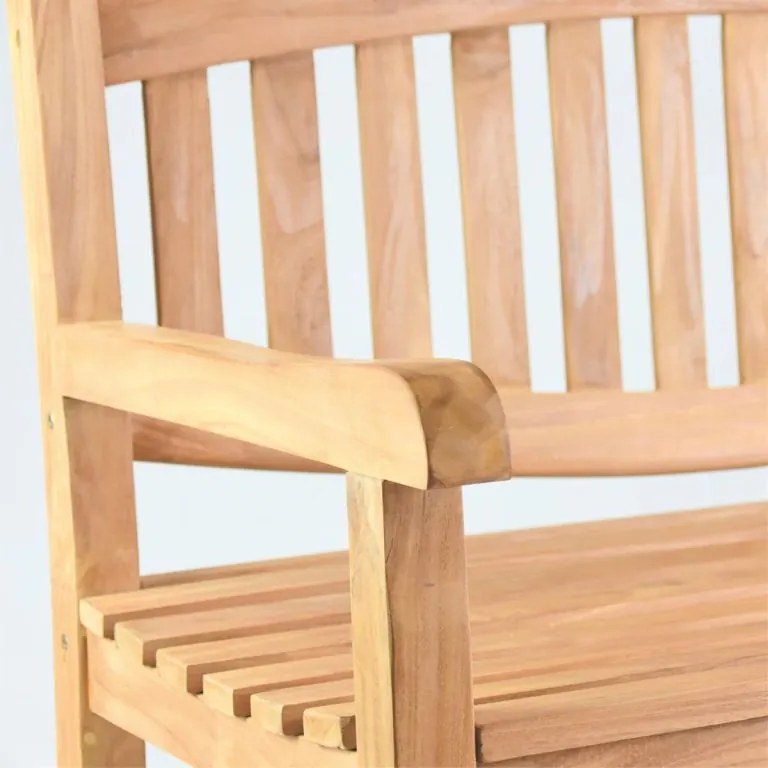 DIVERO 2 személyes pad kezelt teakfa 120 cm